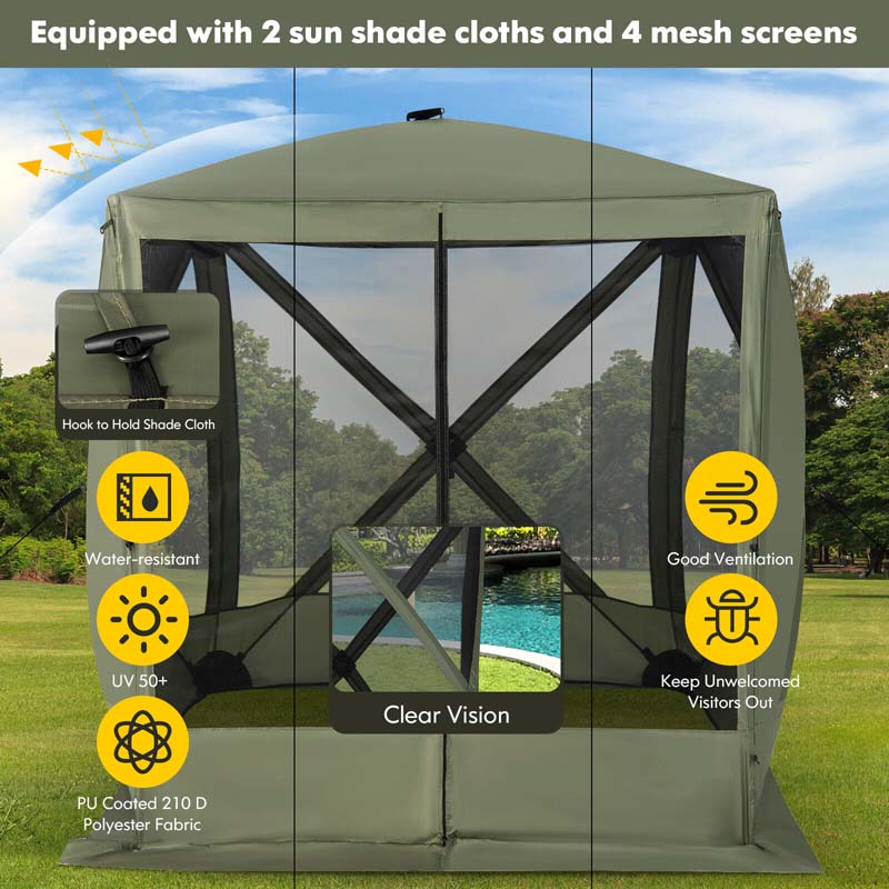 Eletriclife 6.7 x 6.7 Feet Pop Up Gazebo with Netting and Carry Bag