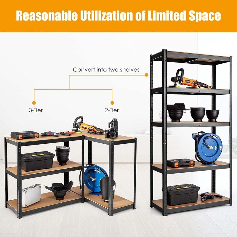 Chairliving 30" x 12" x 60" 5-Tier Heavy Duty Storage Shelving Unit Metal Utility Shelves Adjustable Storage Racks