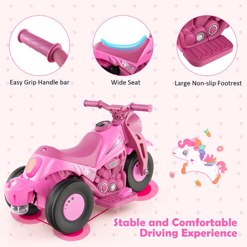 Eletriclife 6V Kids Electric Ride on Motorcycle with Bubble Maker and Music