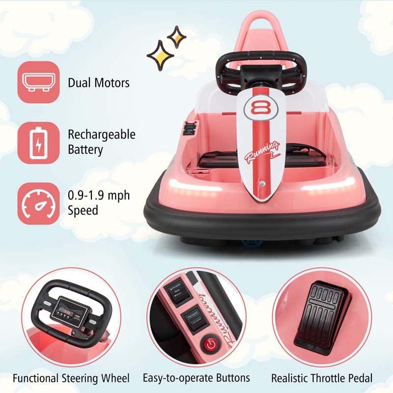 Eletriclife 6V kids Ride-on Bumper Car with 360° Spinning and Dual Motors
