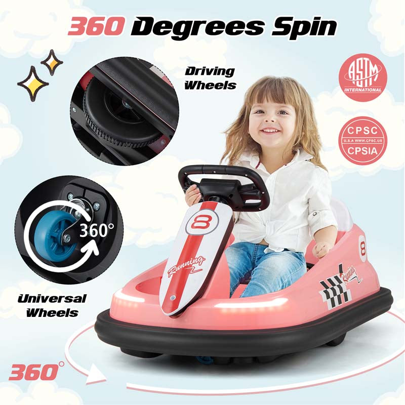 Eletriclife 6V kids Ride-on Bumper Car with 360° Spinning and Dual Motors