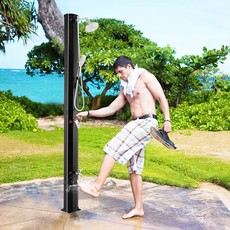 Eletriclife 7.2 Feet 9.3 Gallon Solar Heated Shower with Hand and Foot Tap