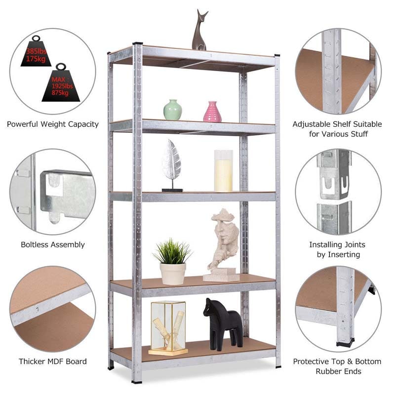 Eletriclife 72 x 16 x 36 in 5-Tier Storage Shelves