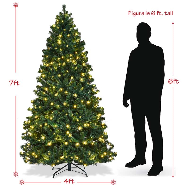 Eletriclife 7FT Pre-lit PVC Artificial Christmas Tree with 300 LED Lights