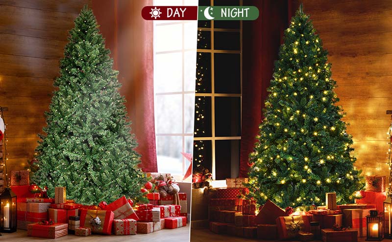 Eletriclife 7FT Pre-lit PVC Artificial Christmas Tree with 300 LED Lights