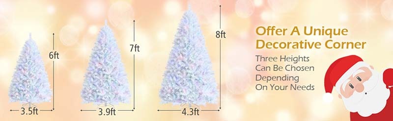 Eletriclife Artificial Christmas Tree with Iridescent Branch Tips and Metal Base