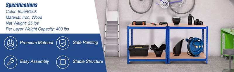 Chairliving 63 Inch Heavy Duty Metal Storage Rack Garage Multi-Use Storage Shelving Unit with Adjustable Shelves