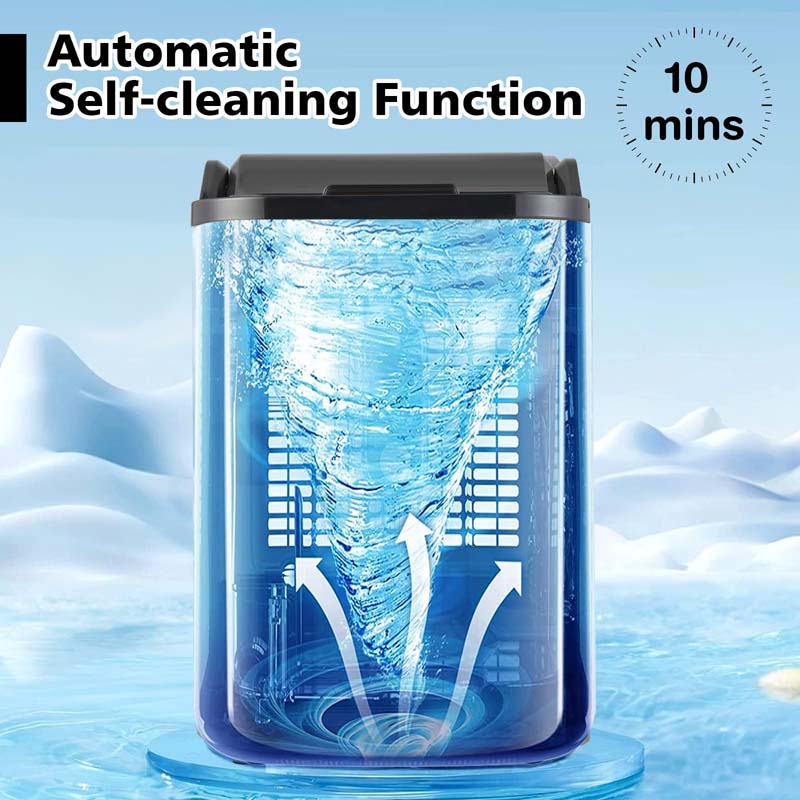 Eletriclife Countertop Nugget Ice Maker with 2 Ways Water Refill Self-Cleaning