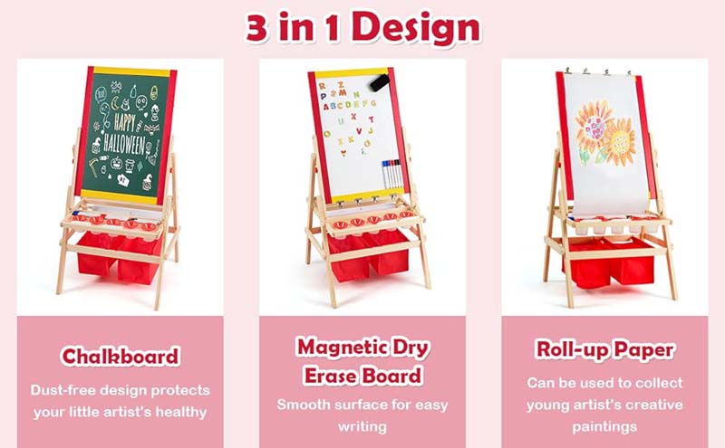 Eletriclife Flip-Over Double-Sided Kids Art Easel