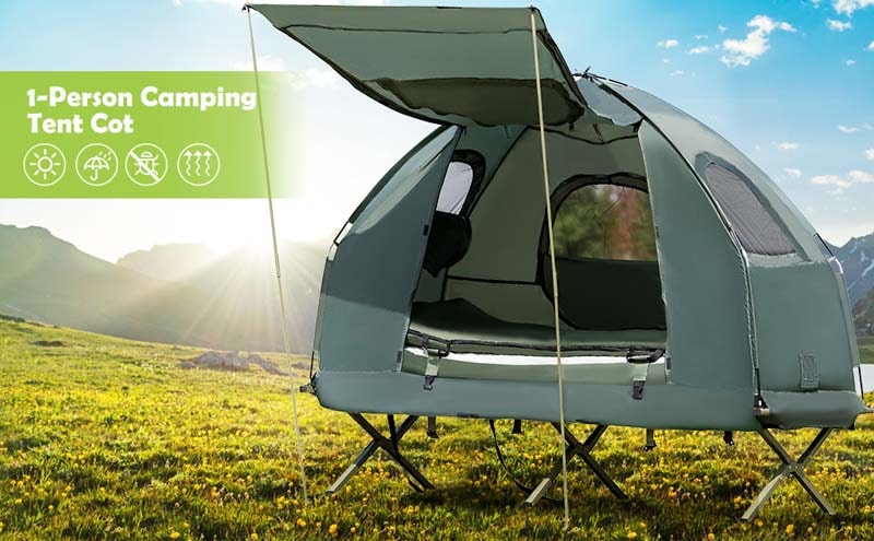 Eletriclife Foldable 1-Person Outdoor Camping Tent with Air Mattress
