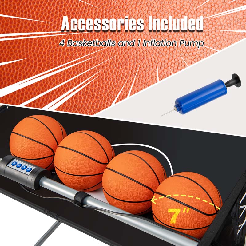 Eletriclife Foldable Dual Shot Basketball Arcade Game with Electronic Scoring System