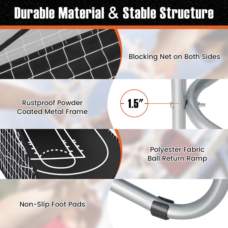 Eletriclife Foldable Dual Shot Basketball Arcade Game with Electronic Scoring System