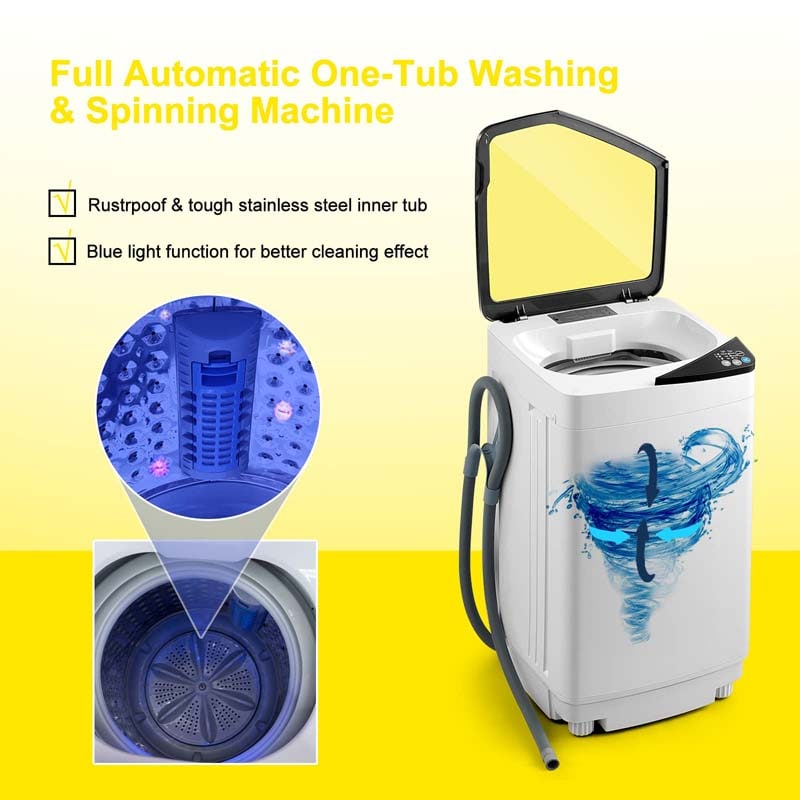 Eletriclife Full-Automatic Washing Machine with Built-in Barrel Light