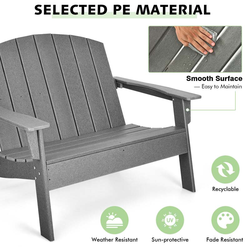 Eletriclife HDPE Patio Adirondack Chair for Porch Garden Backyard