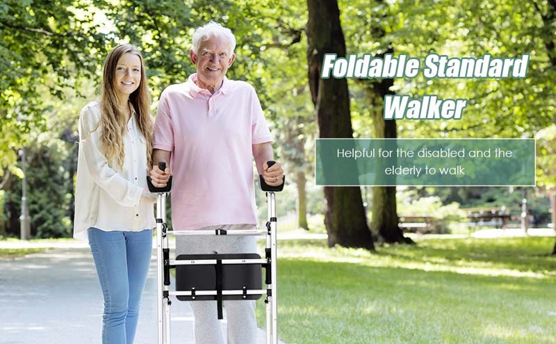 Eletriclife Height Adjustable Rolling Walker With Seat and Armrest Pad