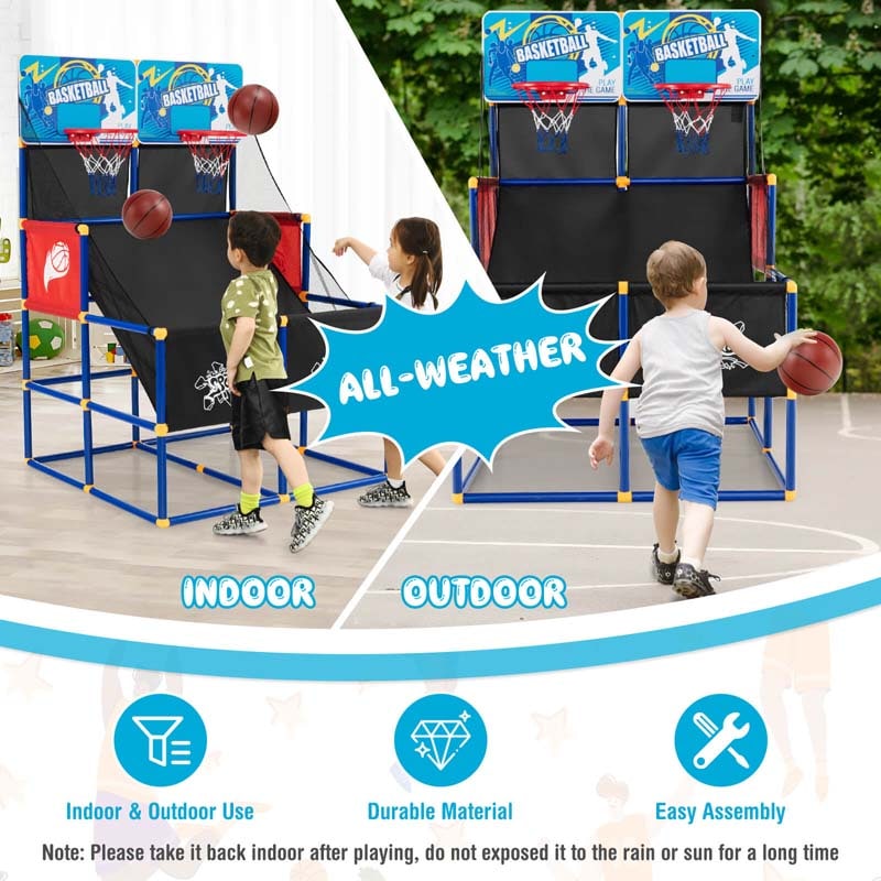 Eletriclife Kids Arcade Basketball Game Set with 4 Basketballs and Ball Pump