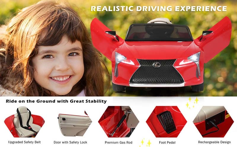 Eletriclife Lexus LC500 Licensed Kids 12V Ride On Car