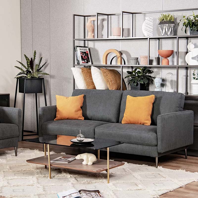 Eletriclife Modern Loveseat with Comfy Backrest Cushions