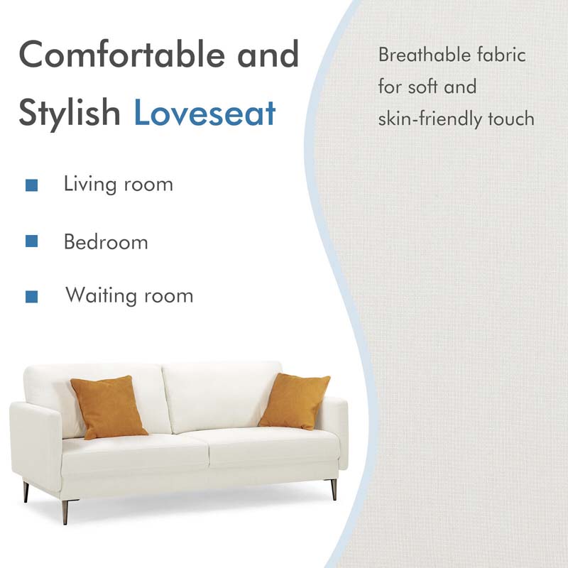 Eletriclife Modern Loveseat with Comfy Backrest Cushions