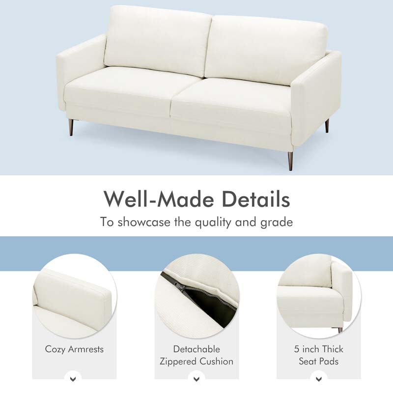 Eletriclife Modern Loveseat with Comfy Backrest Cushions