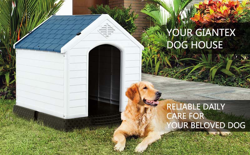 Eletriclife Plastic Dog House with Ventilation System and Fastening Device