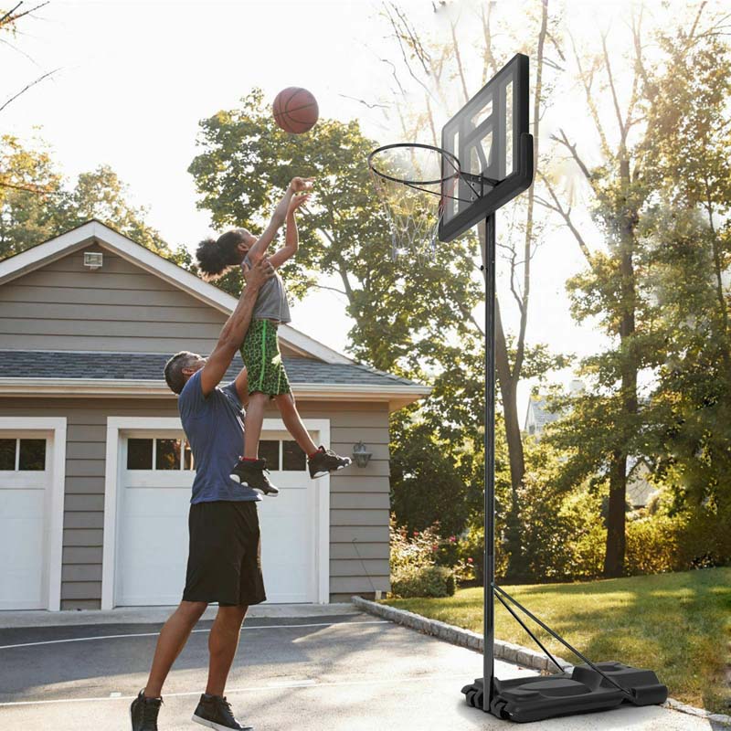 Eletriclife Portable Shatterproof Backboard Basketball Hoop Height Adjustable with 2 Nets