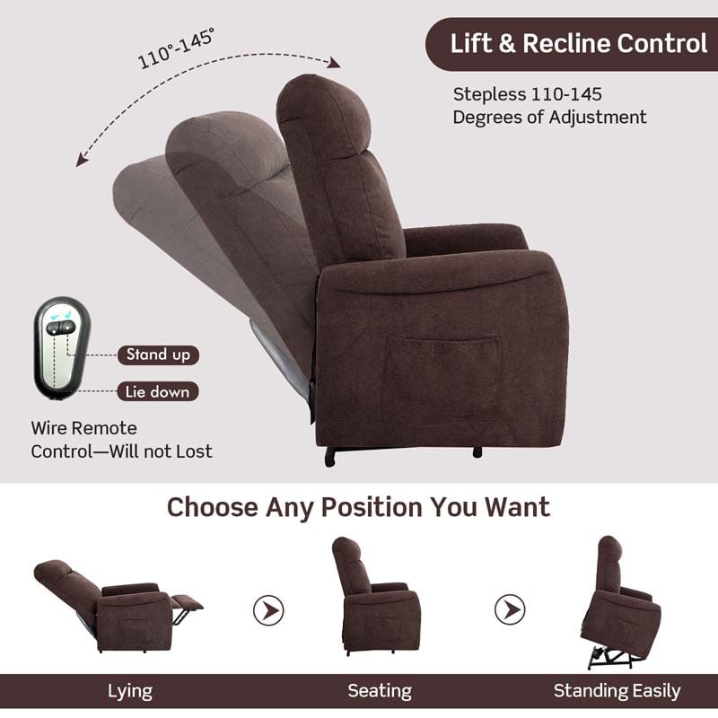 Eletriclife Power Lift Recliner Chair with Remote Control for Elderly