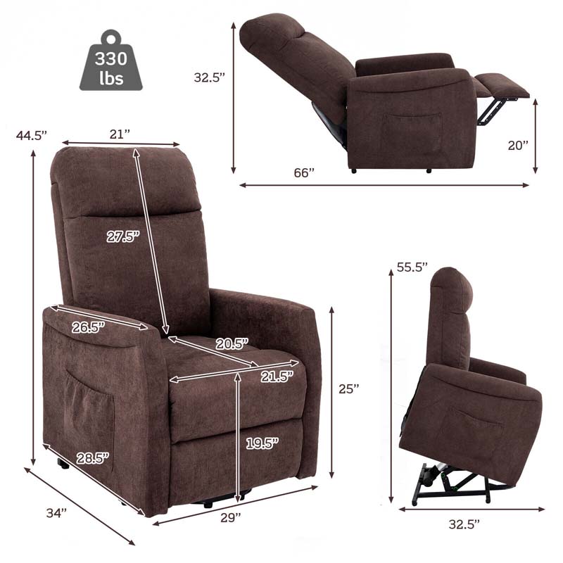 Eletriclife Power Lift Recliner Chair with Remote Control for Elderly