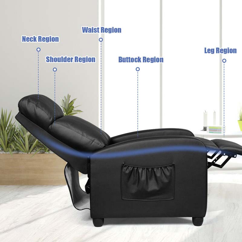 Eletriclife Recliner Sofa with Massage Function and Padded Seat