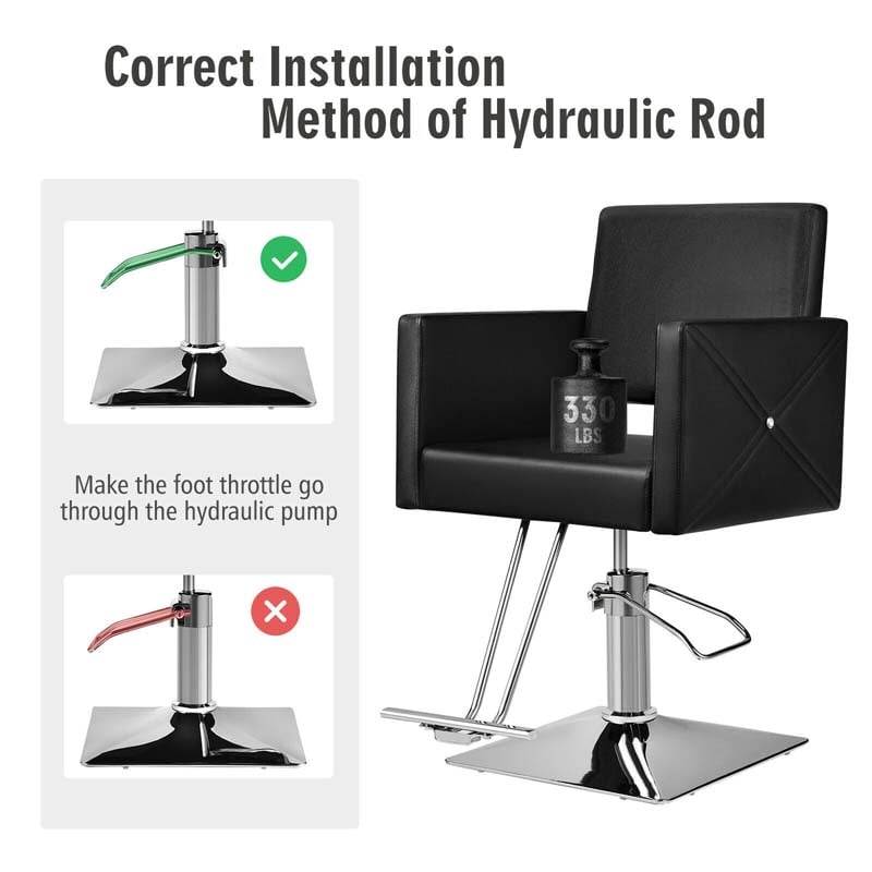 Eletriclife Salon Chair for Hair Stylist with Adjustable Swivel Hydraulic