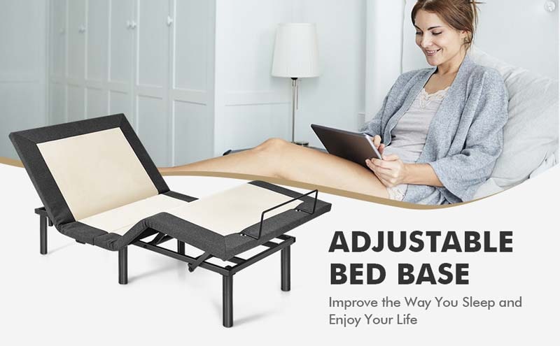 Eletriclife Adjustable Bed Base Electric Bed Frame with Massage Modes