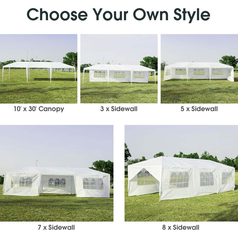 Eletriclife 10 x 30 FT Outdoor Canopy Tent with Sidewalls