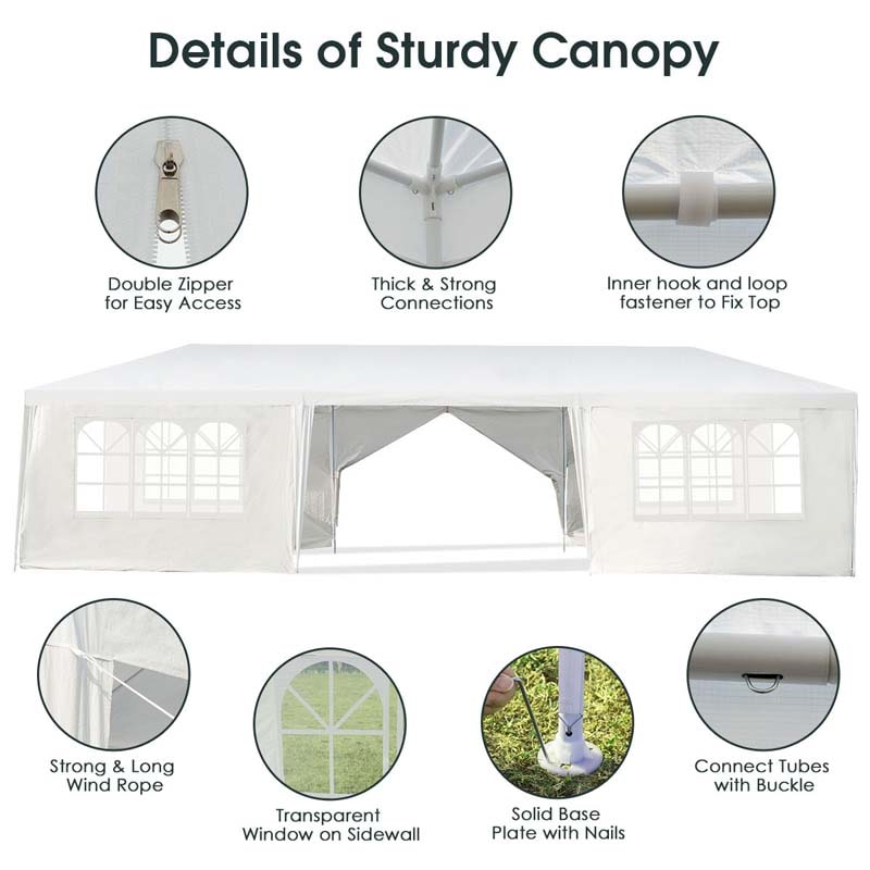 Eletriclife 10 x 30 FT Outdoor Canopy Tent with Sidewalls