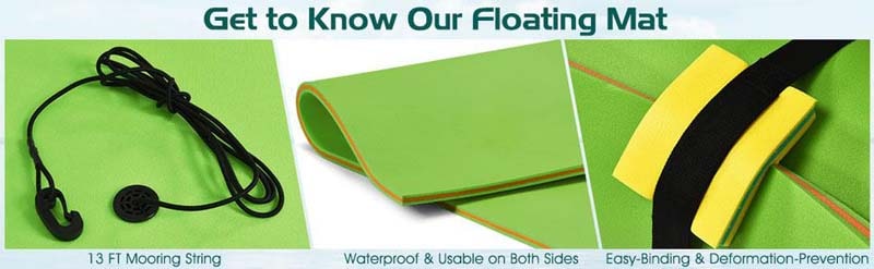 Eletriclife 12 x 6 Feet 3 Layer Floating Water Pad