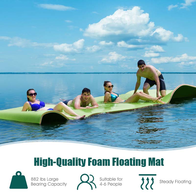 Eletriclife 12 x 6 Feet 3 Layer Floating Water Pad