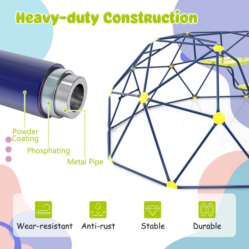 Eletriclife 13.3 FT Climbing Dome with Extended Wavy Slide