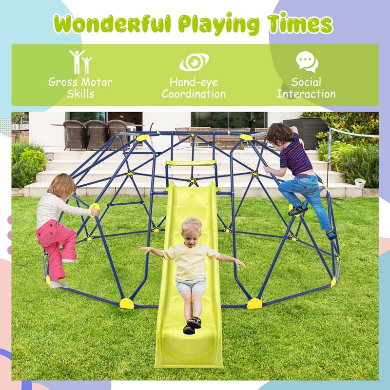 Eletriclife 13.3 FT Climbing Dome with Extended Wavy Slide