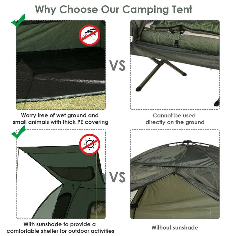 Eletriclife 2-Person Foldable Outdoor Camping Tent Cot