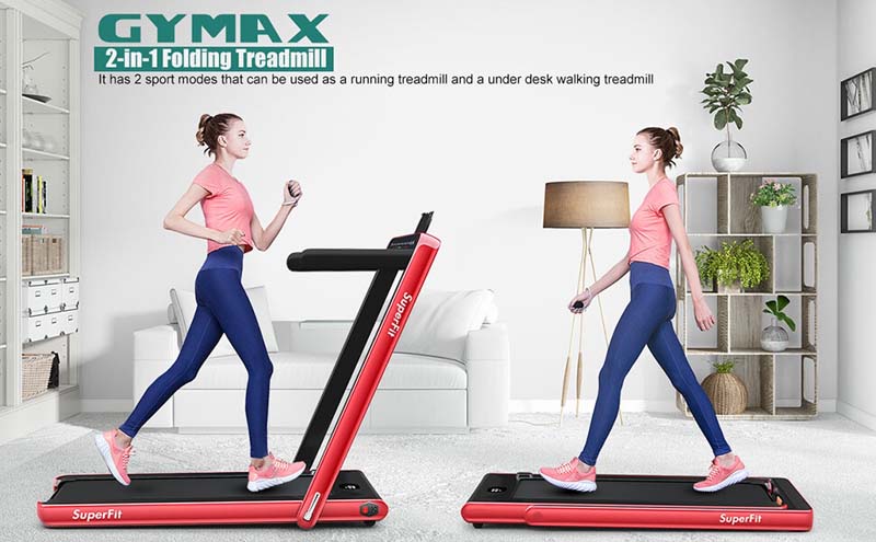 Eletriclife 2-in-1 Electric Folding Treadmill with Dual Display and Smart App Control