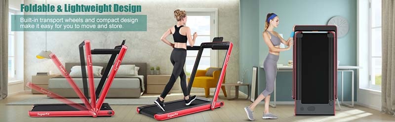 Eletriclife 2-in-1 Electric Folding Treadmill with Dual Display and Smart App Control