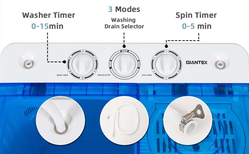 Eletriclife 2-in-1 Portable Laundry Washer and Dryer Combo