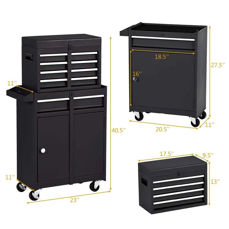 Eletriclife 2-in-1 Tool Chest and Cabinet with 5 Sliding Drawers