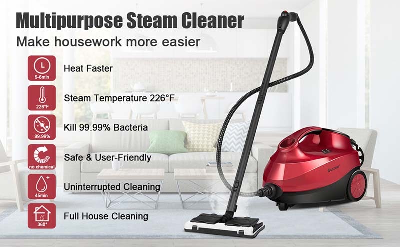 Eletriclife 2000W Multipurpose Steam Cleaner with 19 Accessories