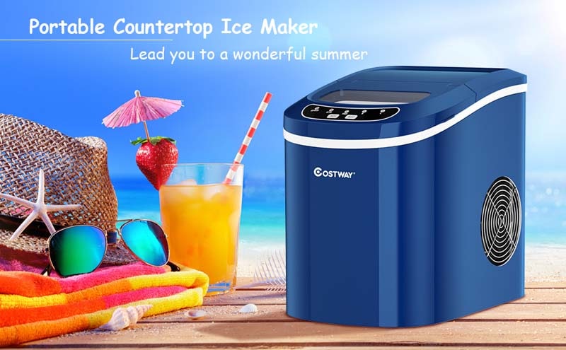 Eletriclife 26LBS per 24H Mini Portable Ice Maker Machine with Ice Scoop