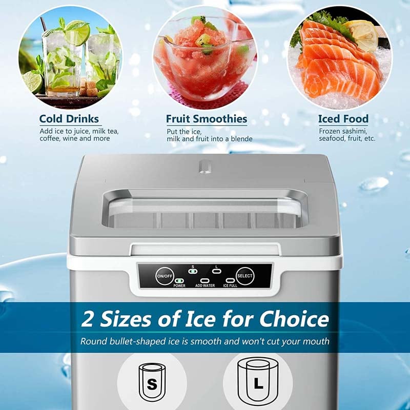 Eletriclife 26Lbs/24H Portable Ice Maker Machine with Scoop and Basket