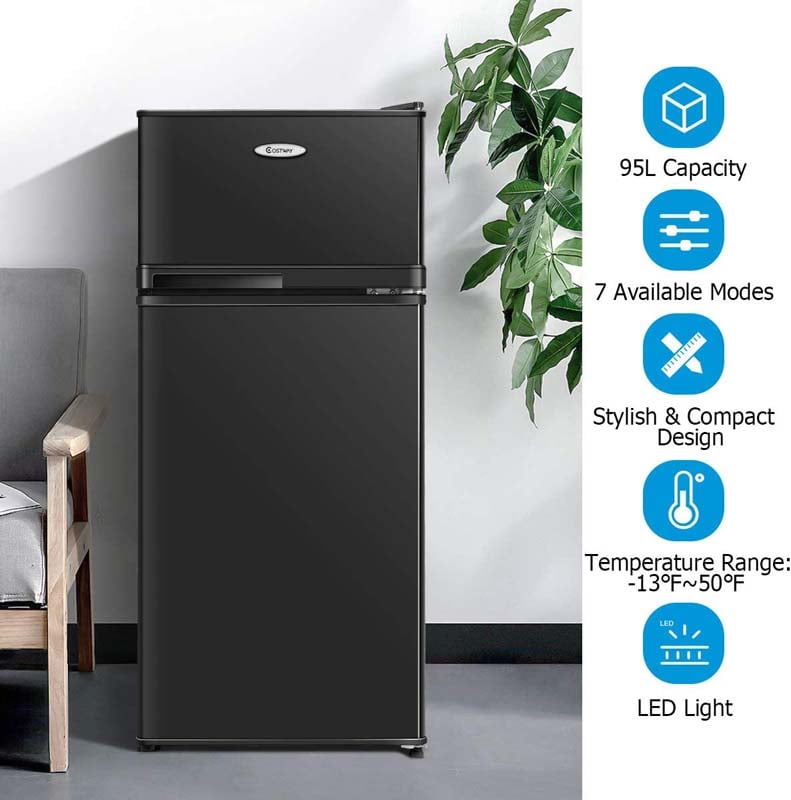 Eletriclife 2 Doors Cold-rolled Sheet Compact Refrigerator