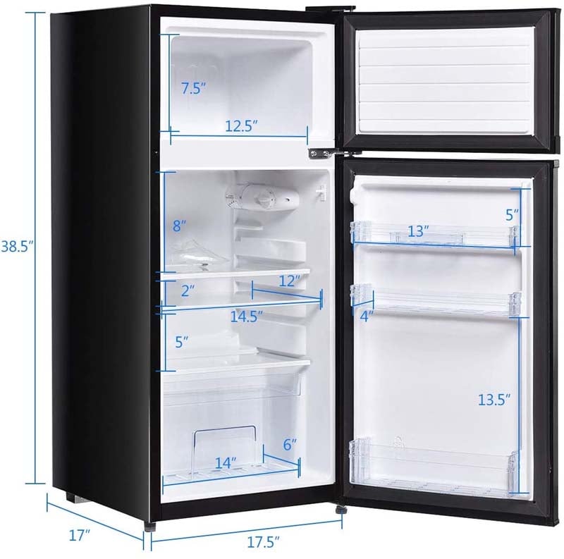 Eletriclife 2 Doors Cold-rolled Sheet Compact Refrigerator