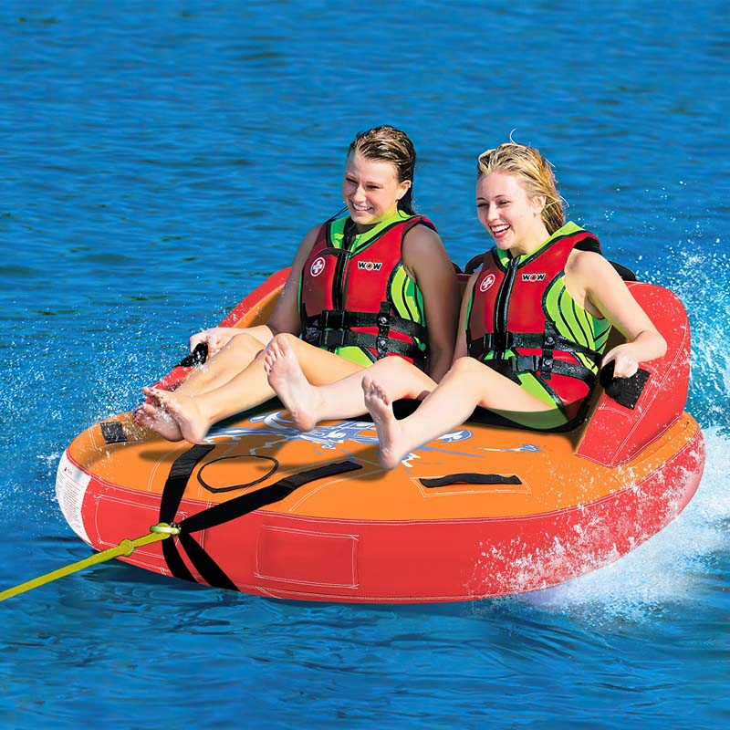 Eletriclife 2 Person Water Sport Inflatable Towable Tubes for Boating