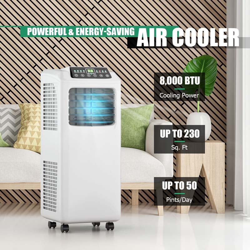 Eletriclife 3-in-1 8000 BTU Portable Air Conditioner with Remote Control