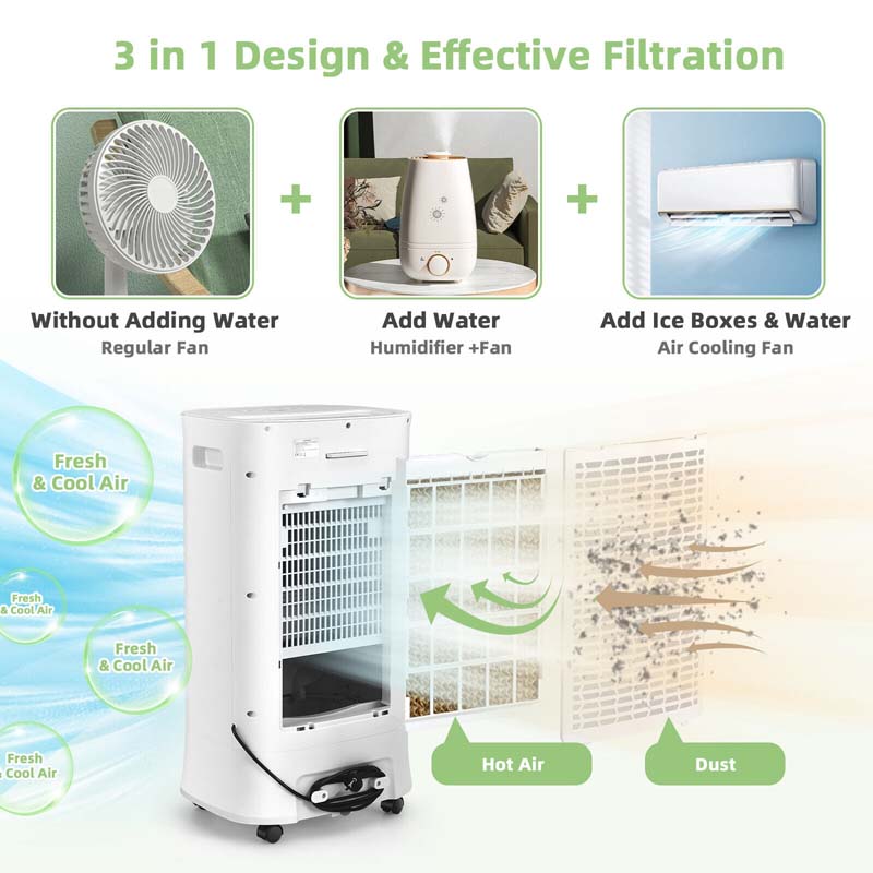 Eletriclife 4-in-1 Portable Evaporative Air Cooler with Timer and 3 Modes